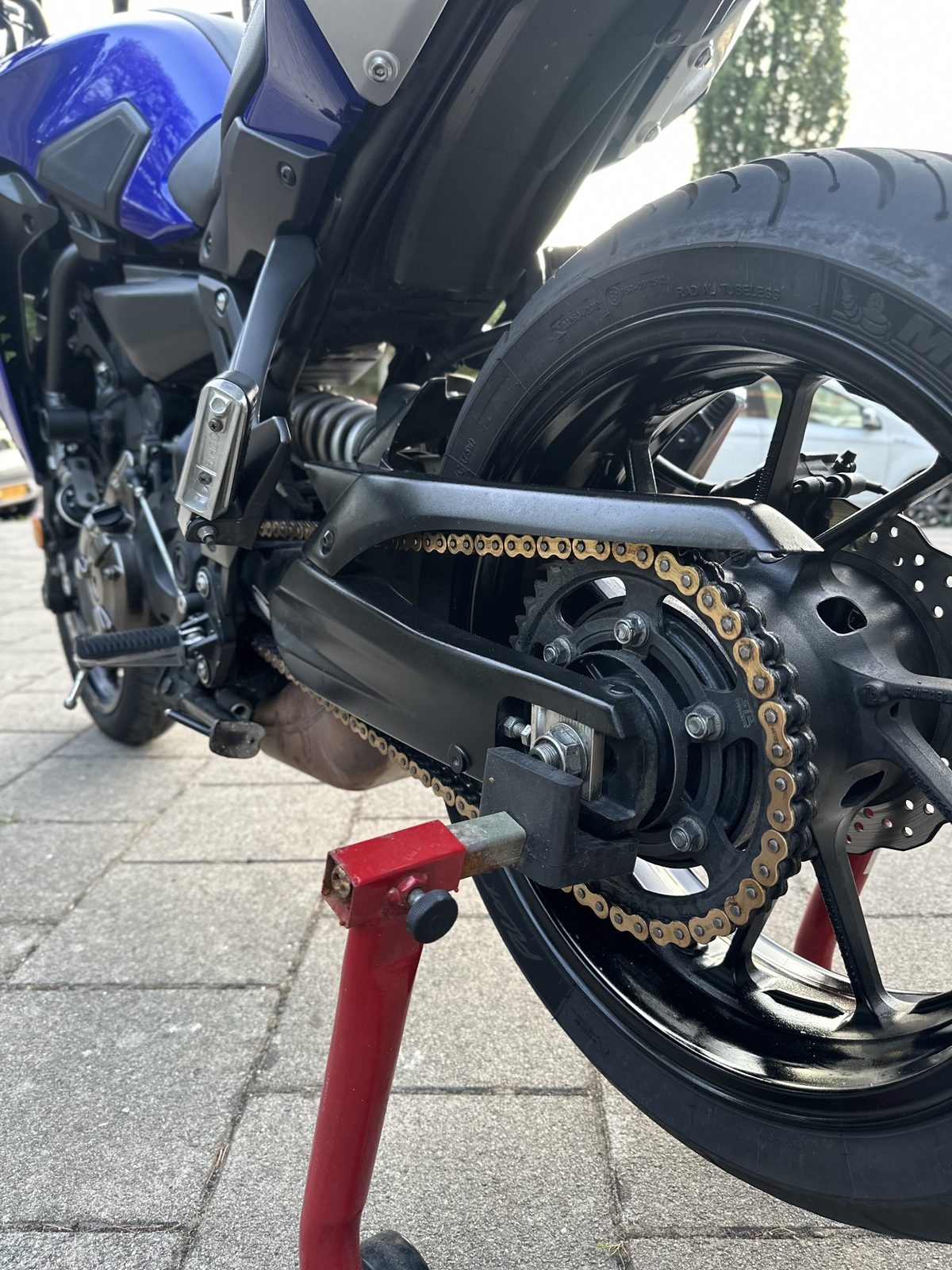 Yamaha Tracer 700 2016, nieuwe DID ketting en tandwielen